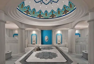 NG Afyon Wellness Convention – kış manzarasında açık termal havuzlu lüks otel